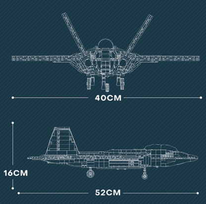 BRICKOPS LOCKHEAD MARTIN F-22 RAPTOR (2,000 Pieces)